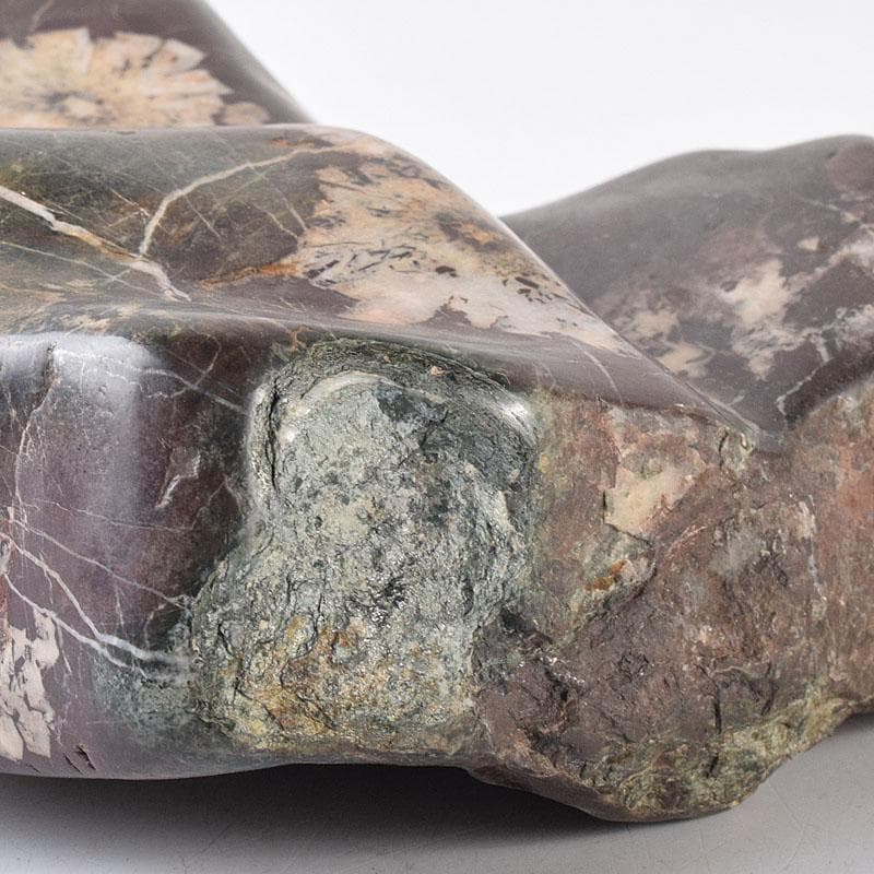 天然石　鑑賞石　菊花石　置物　重さ約1370g　V　R8681