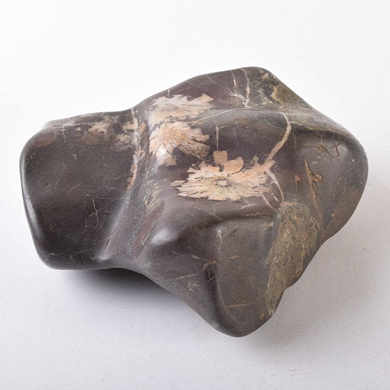 天然石　鑑賞石　菊花石　置物　重さ約1370g　V　R8681