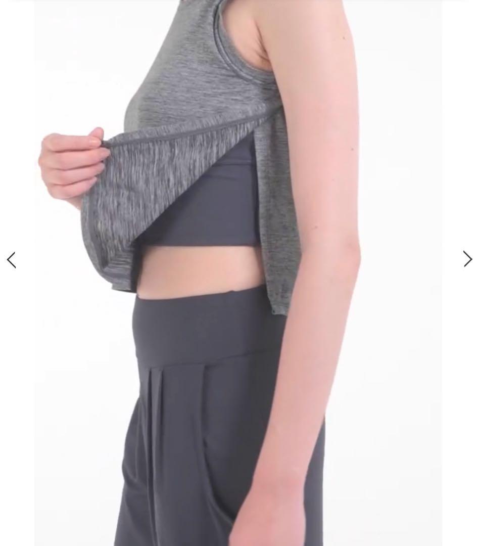 n*u様 【SUKALA】ブラトップ付きヘザーショートタンク　グレー　Mサイズ