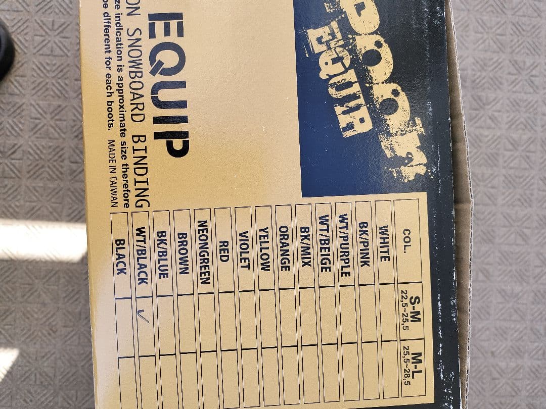 EQUIP S900 ビンディング S-M 22.5〜25.5