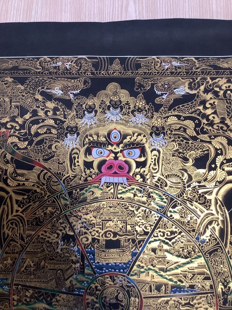 SALE《 チベット密教　新品 》 手描き　タンカ　曼荼羅　六道輪廻　41