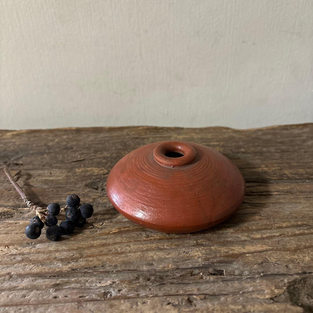 備前油壷　江戸幕末〜明治　小壺 花器 民藝 アンティーク　検:白洲正子　李朝