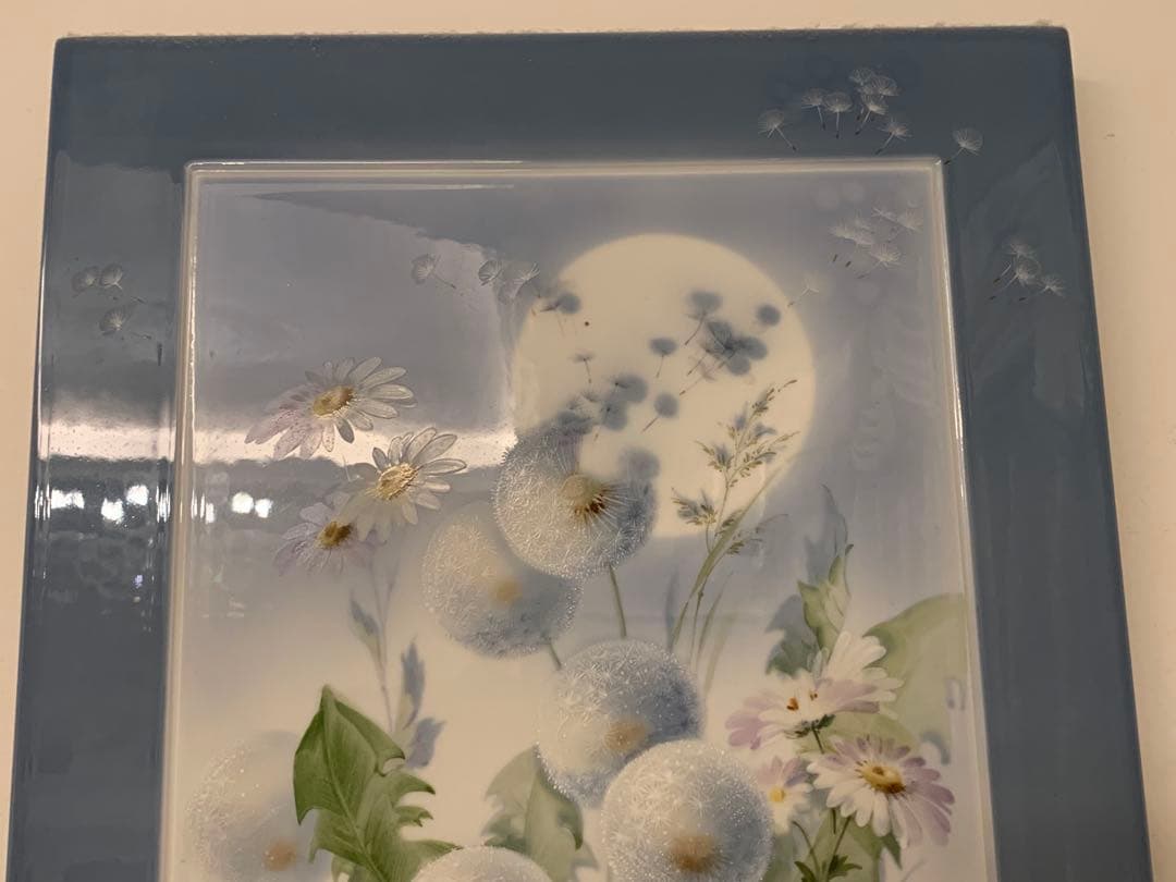 マイセン Meissen陶板（プラーク） タンポポ 美品