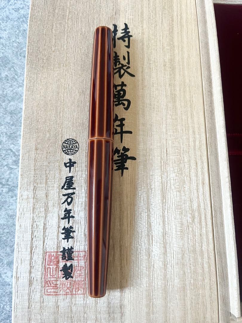 【NAKAYA】 中屋万年筆 万年筆 シガーモデル 十角 (ST) 鴇溜