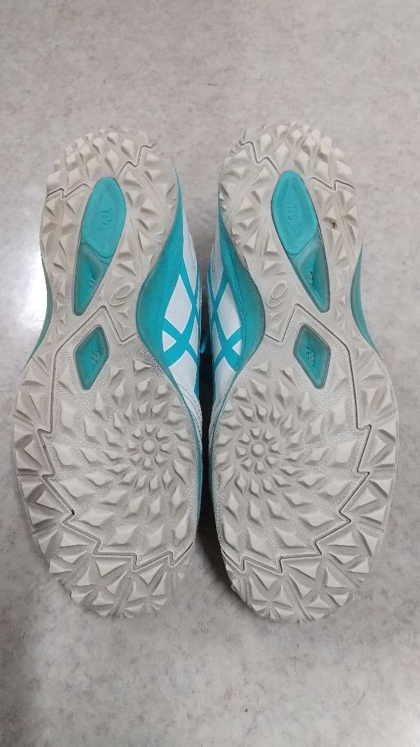 ASICS フットサルシューズ デスタッキホワイト/ターコイズ