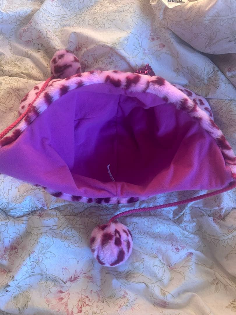 ディズニー ヒョウ柄 ファンキャップ ピンク ミニー リボン レオパード柄