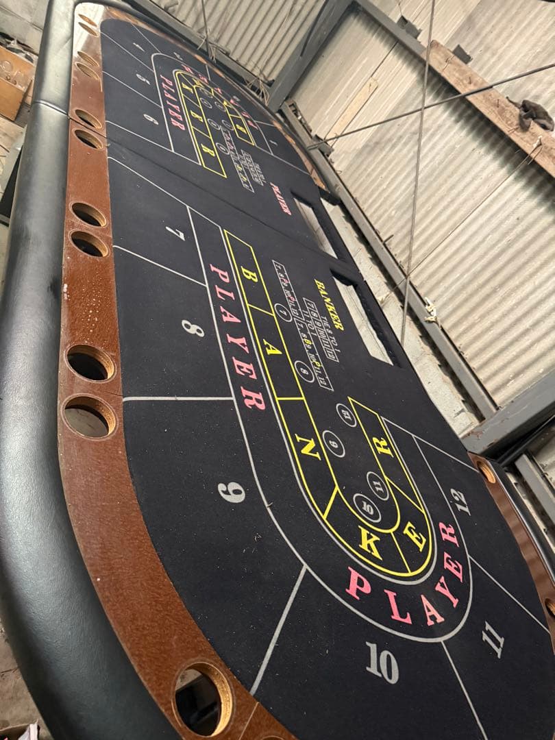 バカラテーブル 大型 黒・木製　福岡発　引き取り希望　配送も可