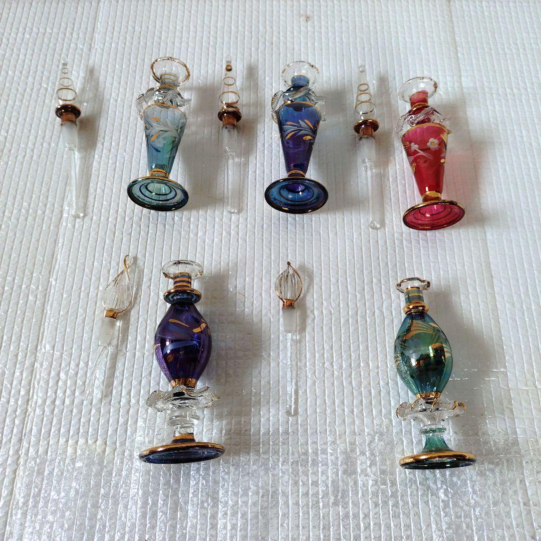エジプトガラス　香水瓶　香油入れ　おまとめ15点セット
