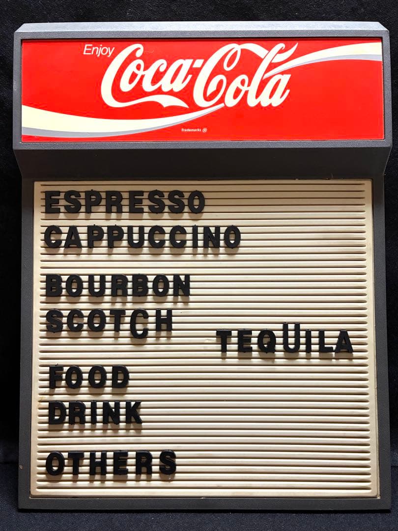 コカコーラ　メニューボード　ビンテージ　昭和レトロ　アメリカンダイナー