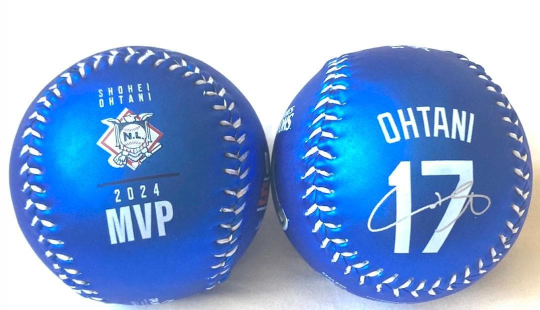 大谷翔平 2024MVP記念ボール ブルー 50/50ロゴ ドジャースMLB公式