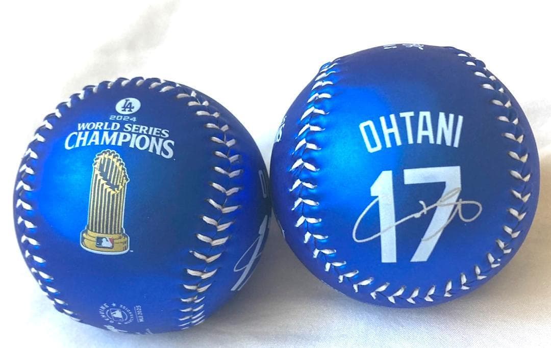 大谷翔平 2024MVP記念ボール ブルー 50/50ロゴ ドジャースMLB公式