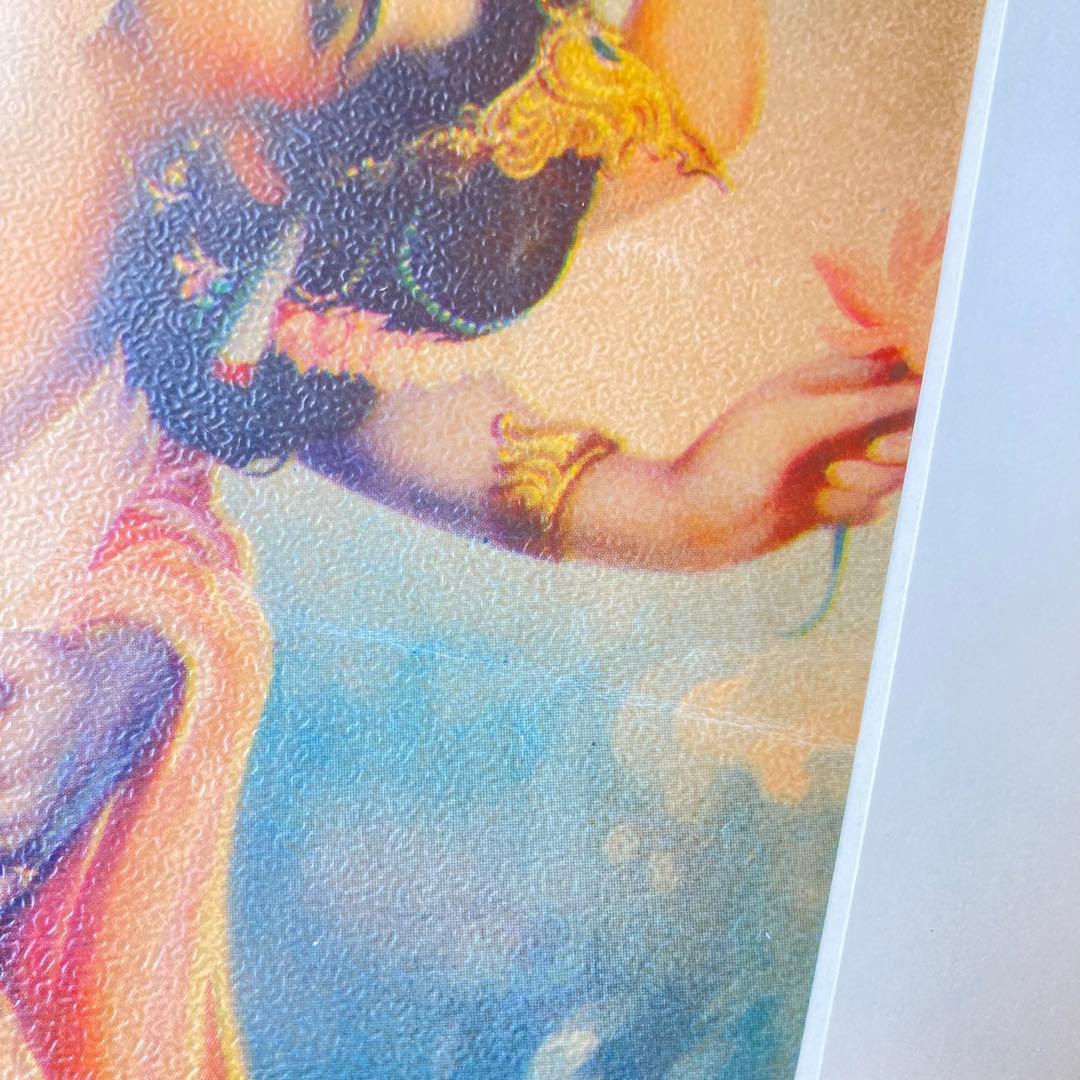 ビシュヌ　ビンテージポスター　額縁付　　リトグラフ