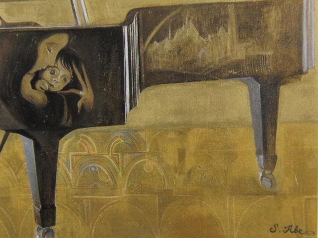 阿部盛有、曲―AVE　MARIA、希少な額装用画集より、新品高級額装付