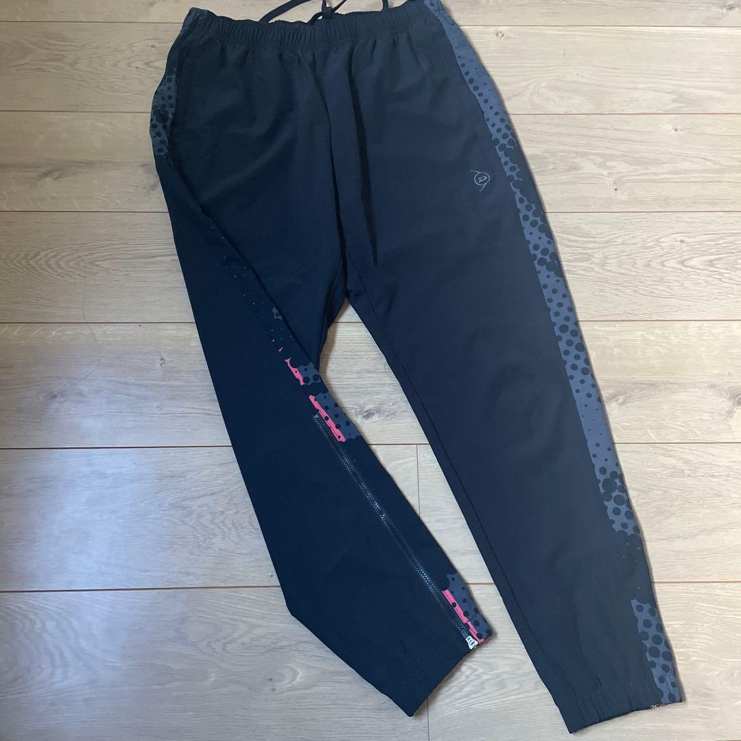 DUNLOP黒 ジャージ 上下セット テニスウェア