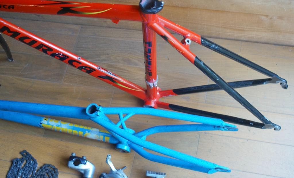 自転車フレームパーツ いろいろセット ロード リム　ハンドル BMX