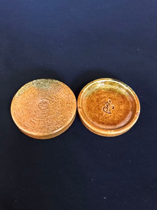 十代大樋長左衛門　作『鵬雲斎彫字』一文字大樋香合 茶道具 本物保証品　K104