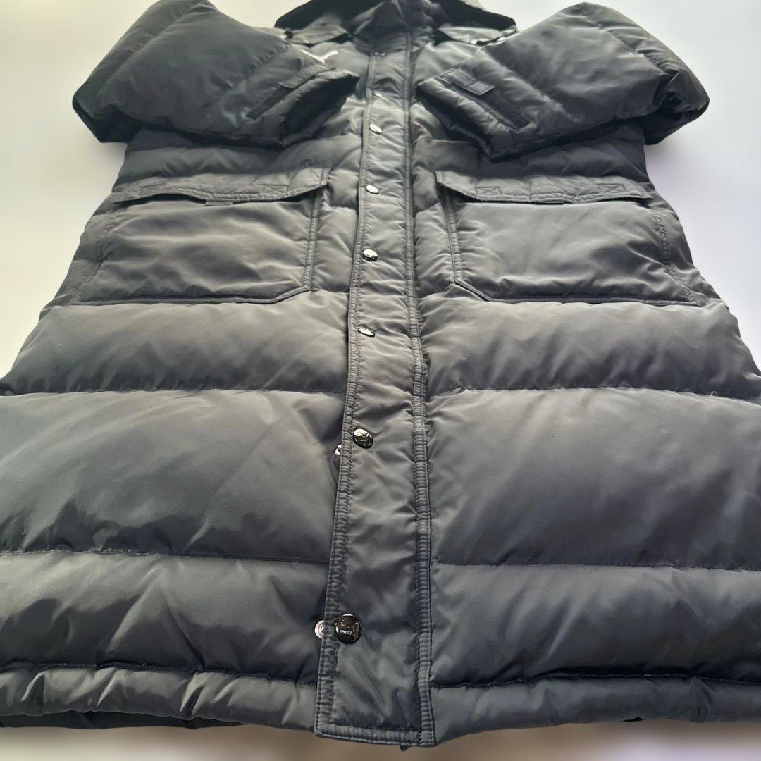 美品/Puma プーマ　黒 ブラック ダウン　ロングコート　ベンチコート　M