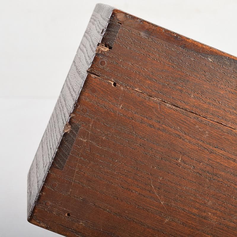 茶道具　時代　桐木地　茶箱　赤楽茶碗　黒柿茶壷など　五点　一式　D　R8789