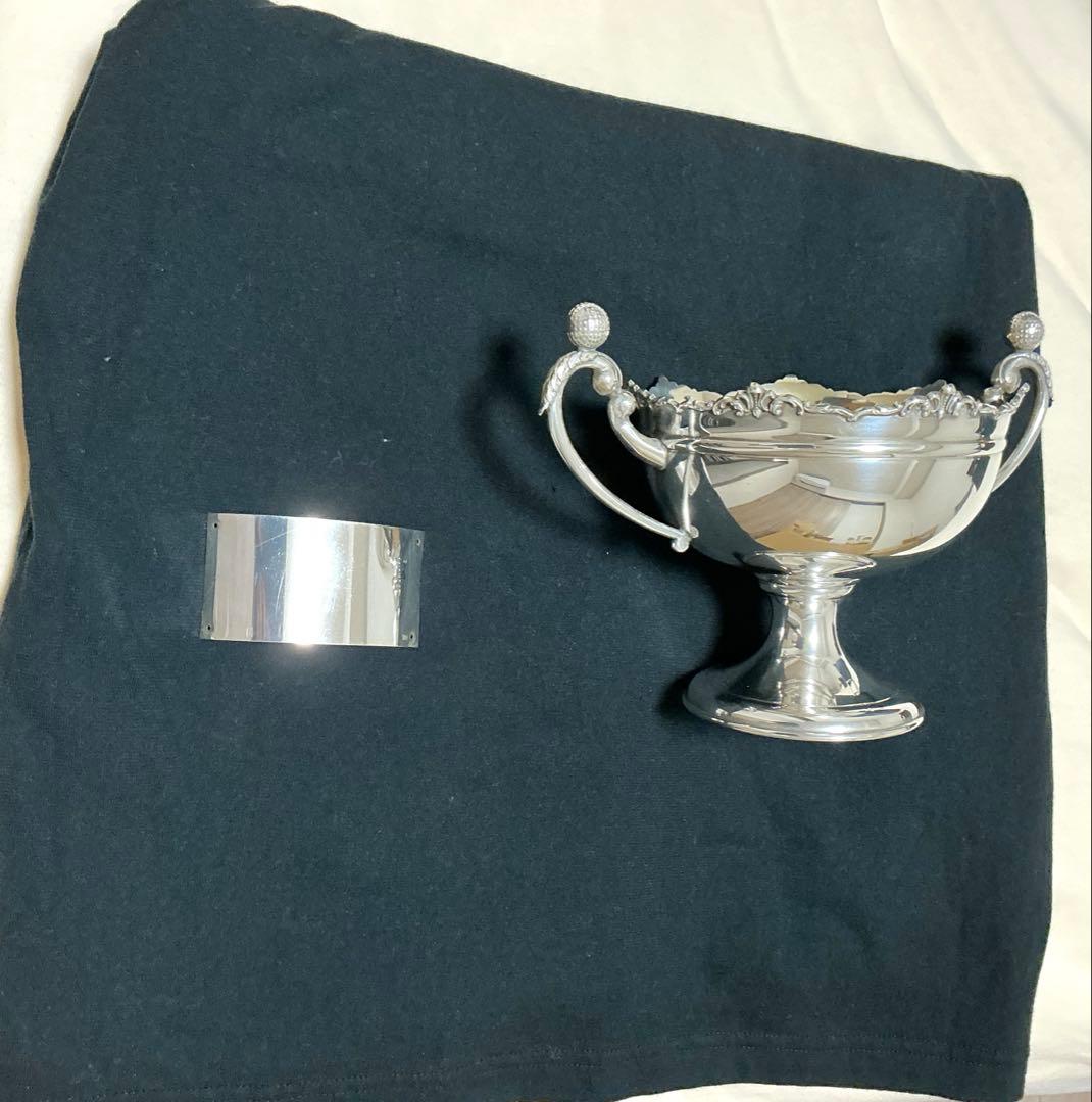 純銀製トロフィー&プレート275g 台座なし