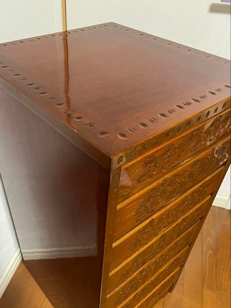 軽井沢彫り☆7段引出し①