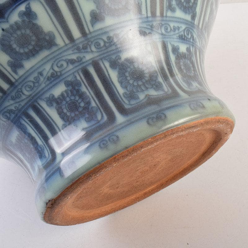 中国　青花　花弁文瓶　壺　C　8946A