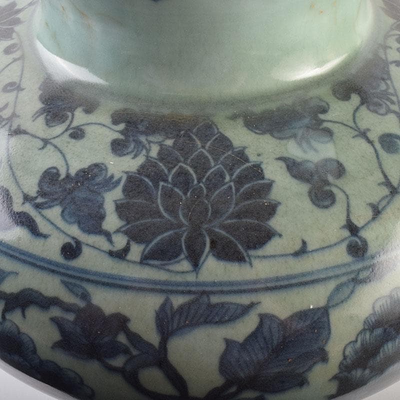 中国　青花　花弁文瓶　壺　C　8946A