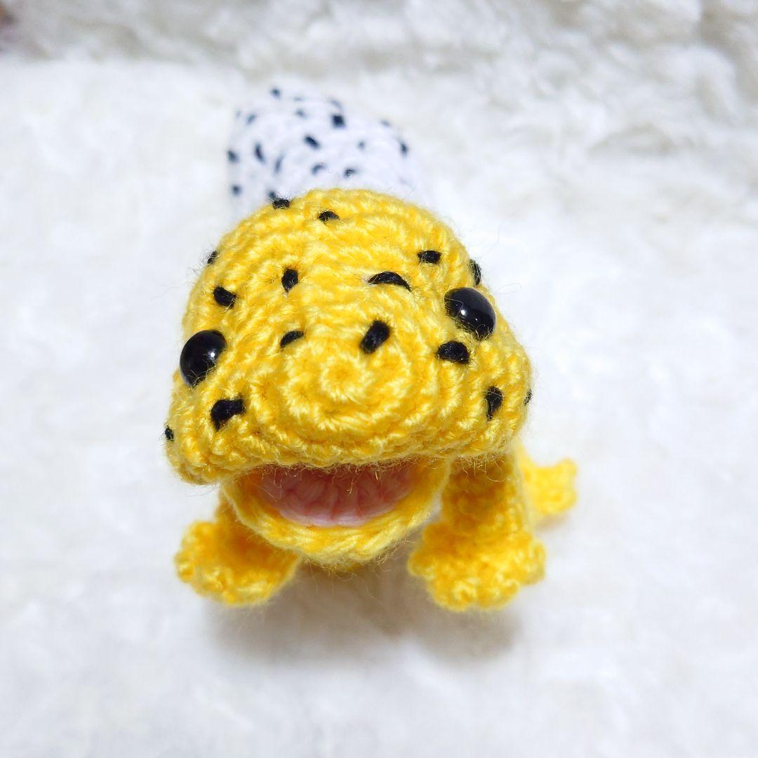 115.ハイイエロー　レオパ　あみぐるみ