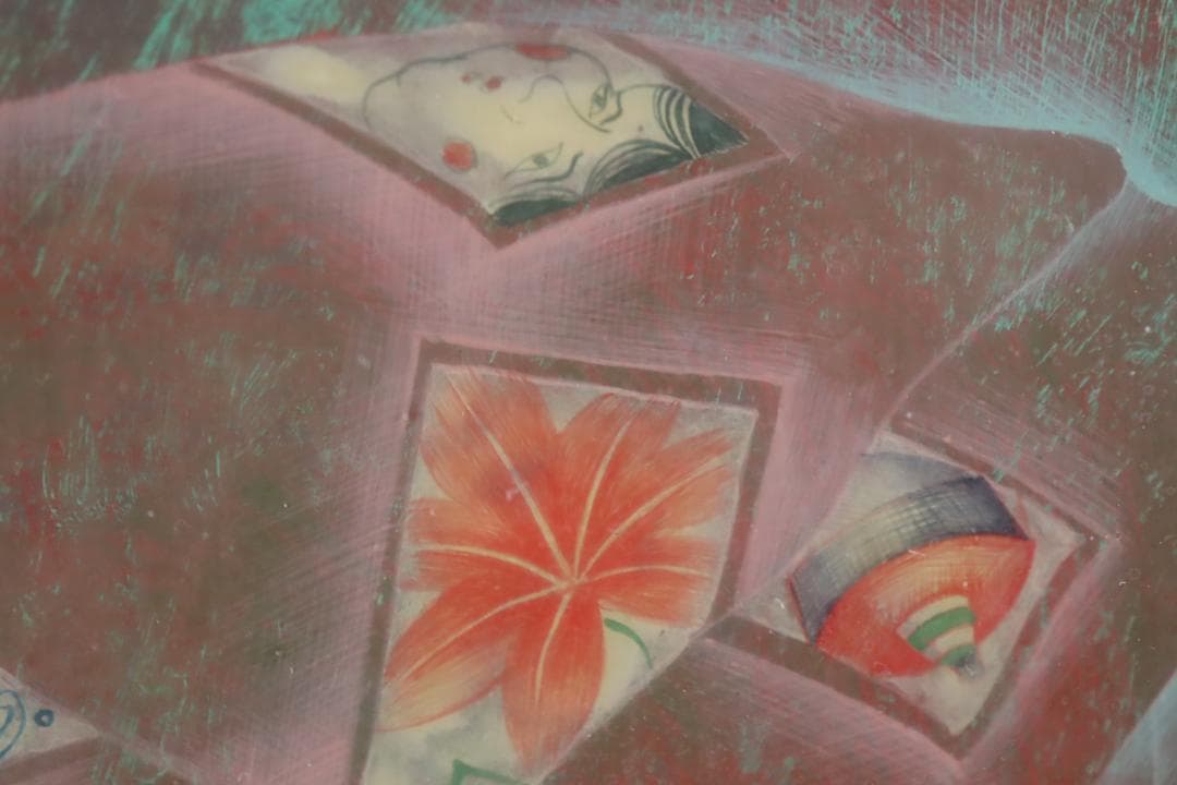 真作保証 智内兄助 「春の気」 アクリル3号 共シール 入手困難作家 希少作品