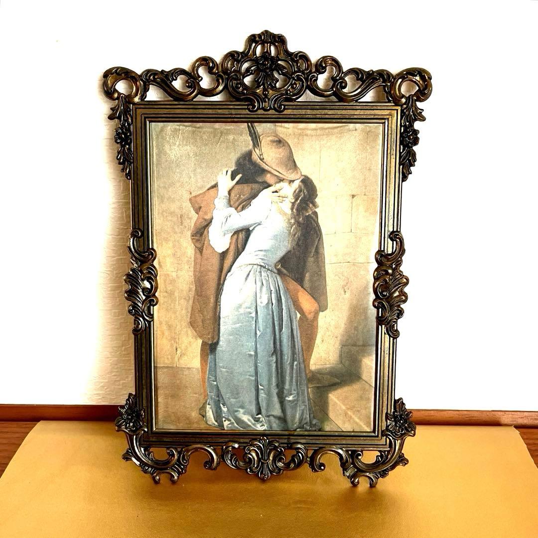 【ヴィンテージ商品】イタリア壁掛けThe Kissフランチェスコ・アイエツ絵画