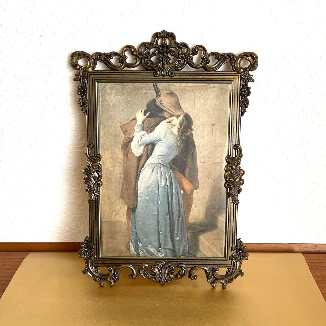 【ヴィンテージ商品】イタリア壁掛けThe Kissフランチェスコ・アイエツ絵画