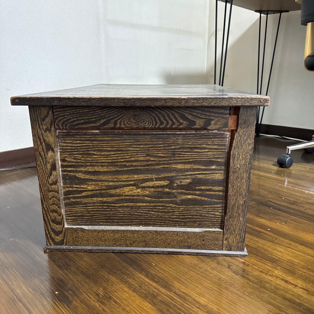 【セール〜1/30】レトロ家具 | 木製ダークブラウン座卓 引き出し2つ