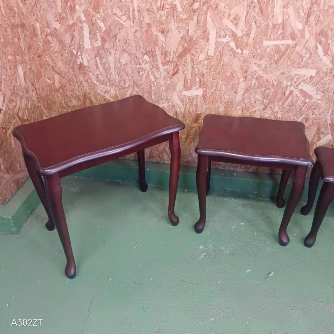 004送料設置無料　別荘保管品　猫足アンティーク　サイドテーブル　きれい