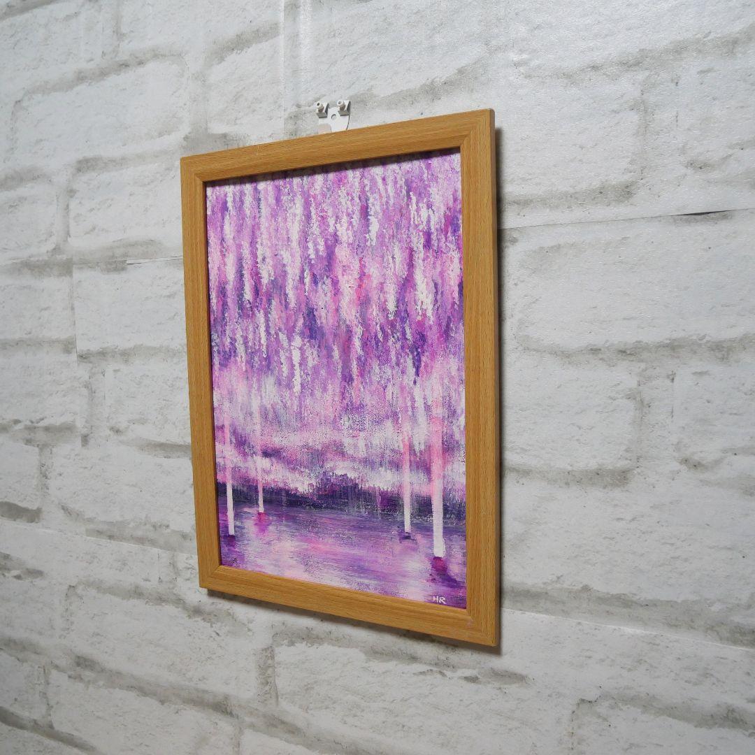 油絵 絵画 【癒やしの藤】