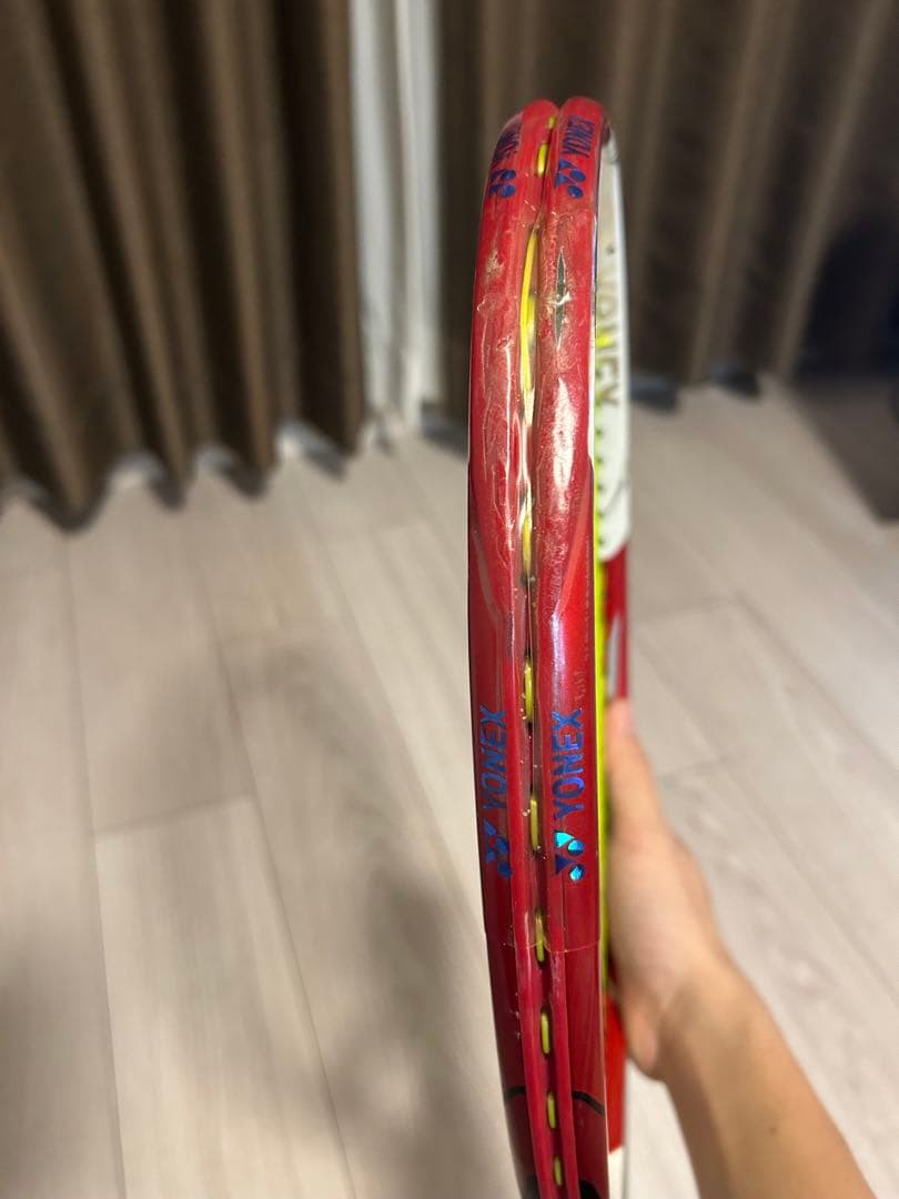 YONEX 硬式テニスラケット レッド/ホワイト　2本セット