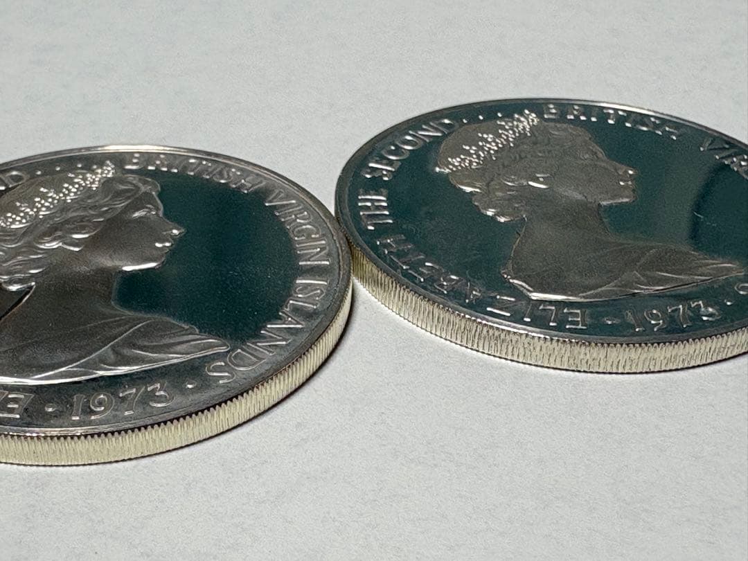 【銀貨保証】ヴァージン諸島 プルーフ貨幣セット 1ドル銀貨　2枚　50.43g