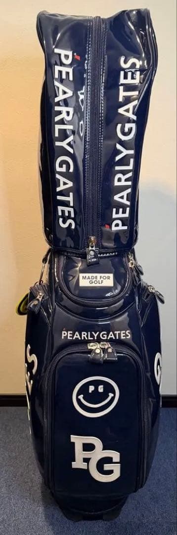 【大人気】バーリーゲイツ　エナメルキャディバッグBLUE