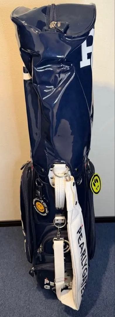 【大人気】バーリーゲイツ　エナメルキャディバッグBLUE