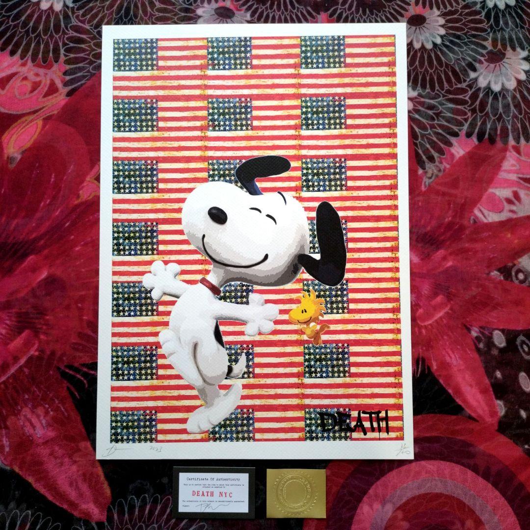 death nyc 世界限定100枚　スヌーピー　ウッドストック　星条旗