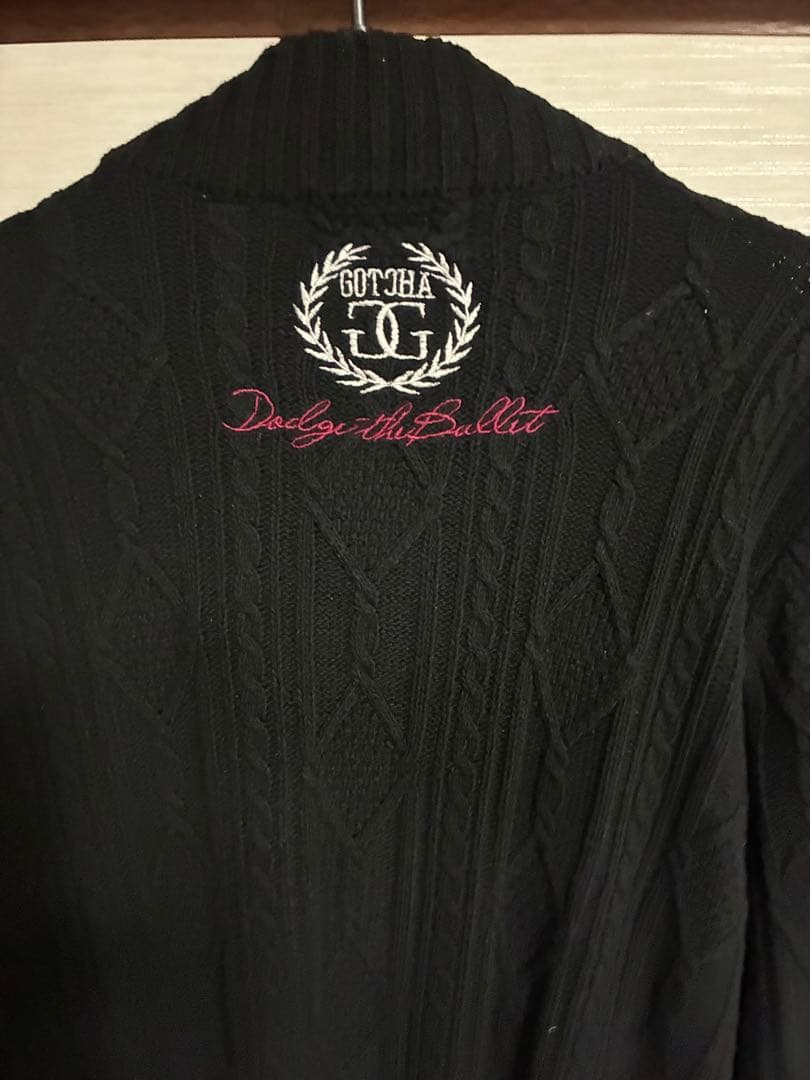 Gotcha Golf ゴルフ フルジップ 黒 M 刺繍ロゴ