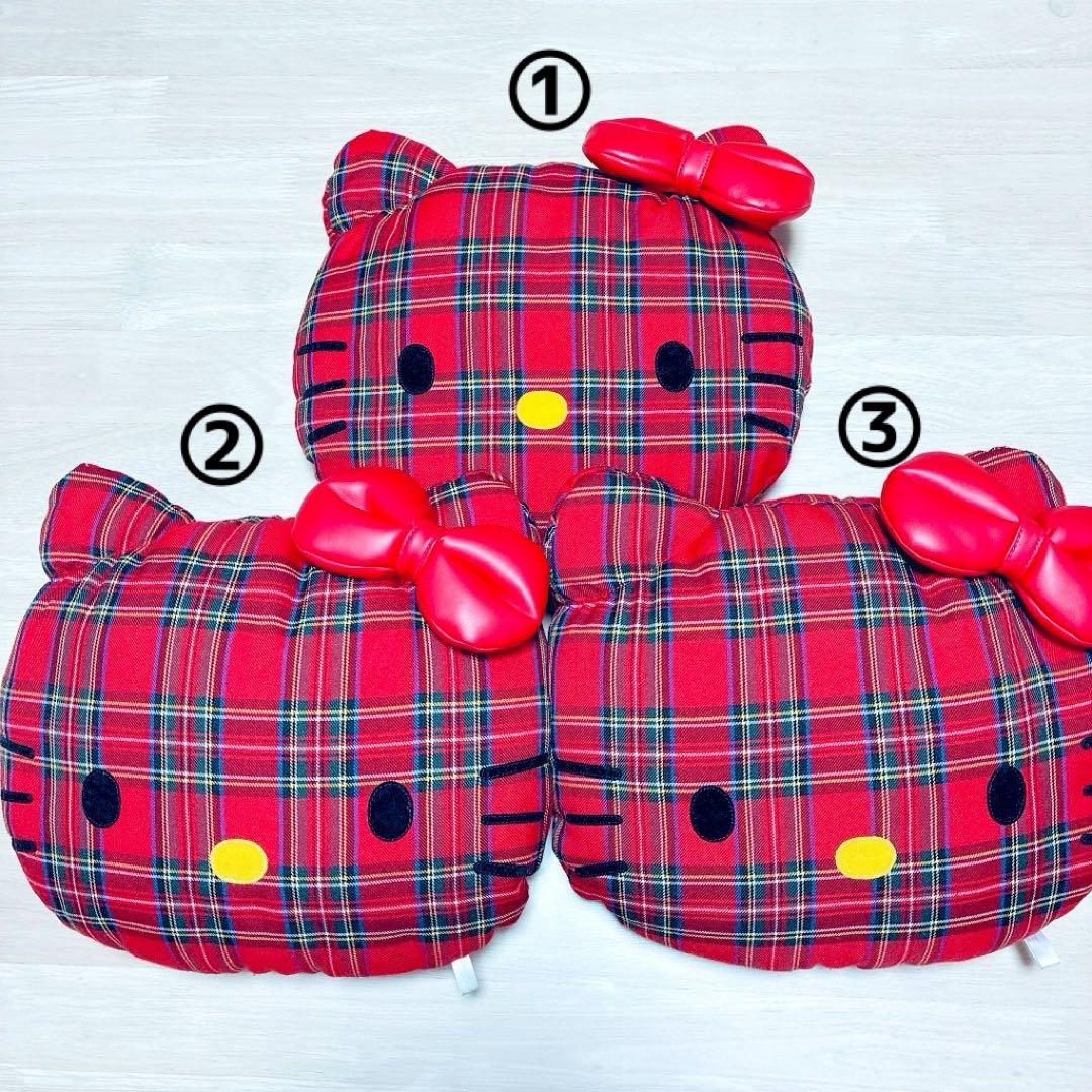 【超希少】サンリオ　ハローキティ　クッション　タータンチェック柄　レトロ　3個