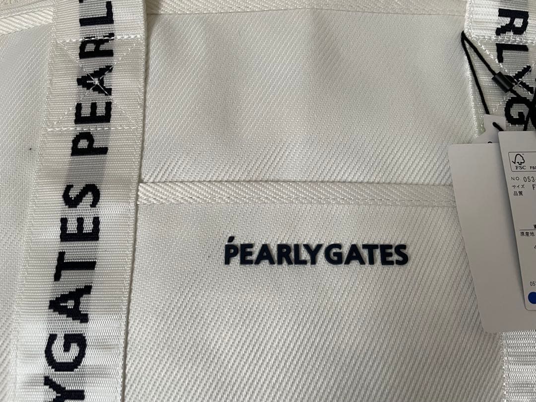 PEARLY GATES ホワイトトートバッグ