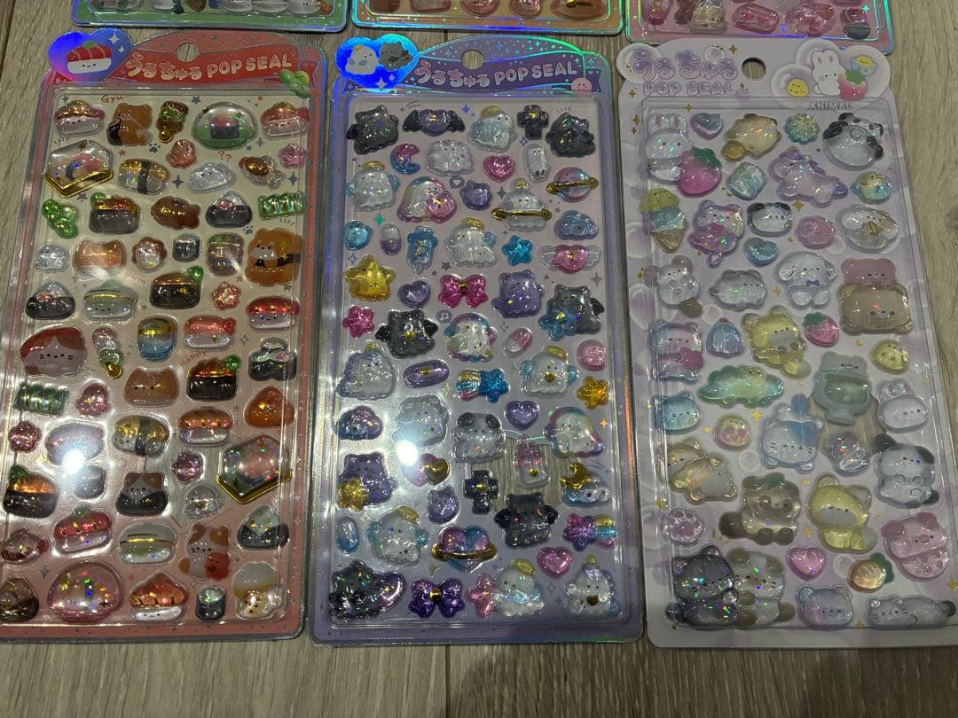 正規品 うるちゅるポップシール 全6種 オリジナル