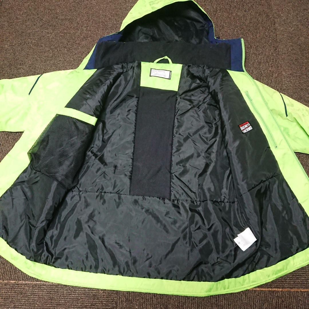 送料無料【Phenix】ライトグリーン×ネイビースキーウェア上下セットアップ M