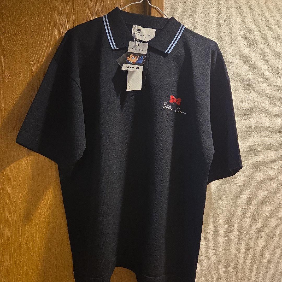 名探偵コナン ポロシャツ andST RAGEBLUE 紺色 フリーサイズ