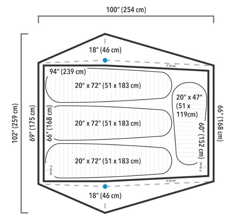 【Zpacks】 Offset Trio Tent & ポールセット USA