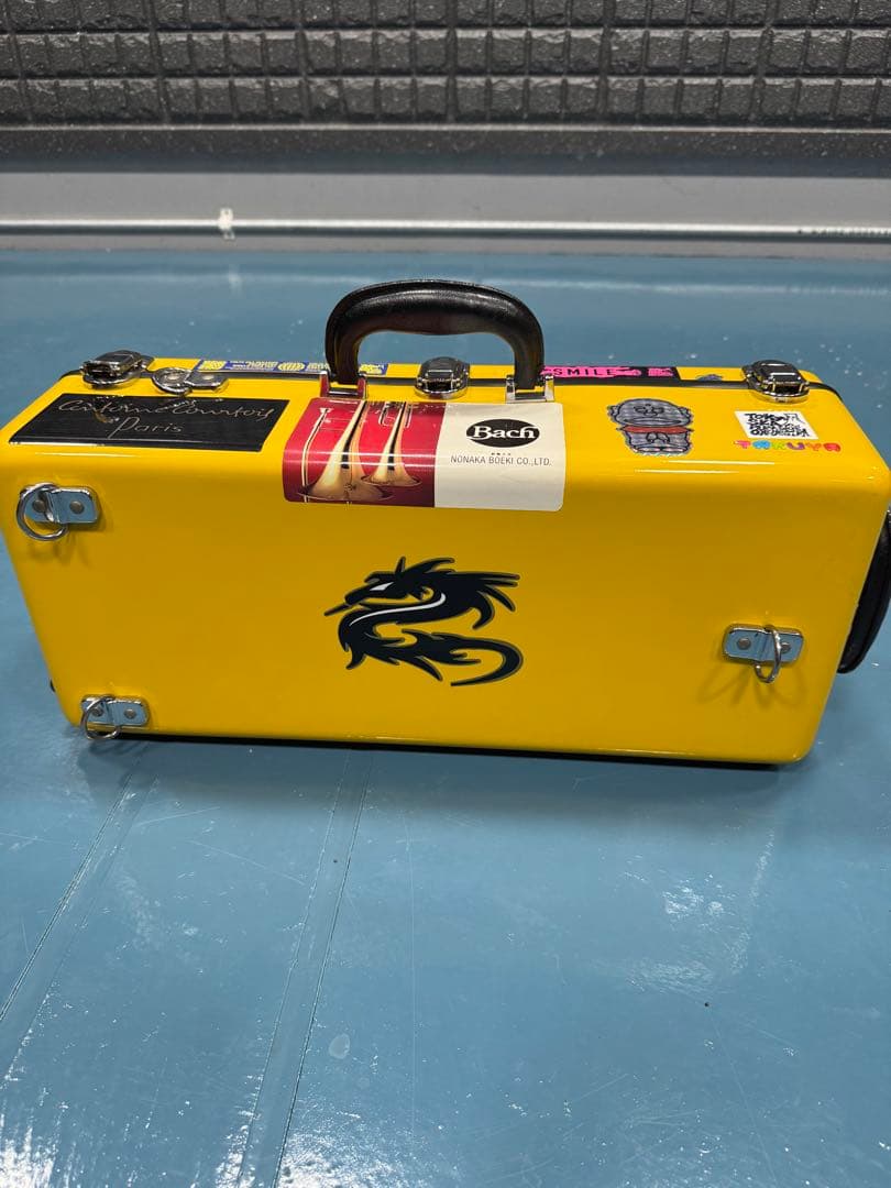 CCシャイニーケース(トランペットダブルケース)イエローステッカー付き