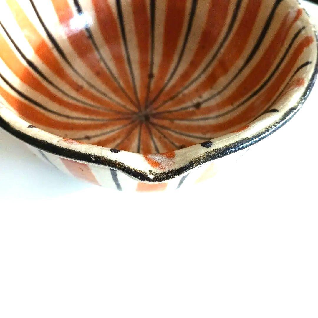 瀬戸焼　麦藁手　片口茶碗