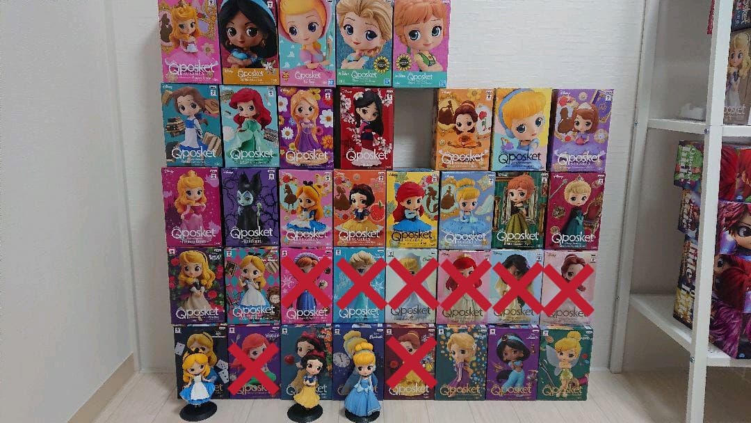 qposketディズニー28個とqposket putit50個セット