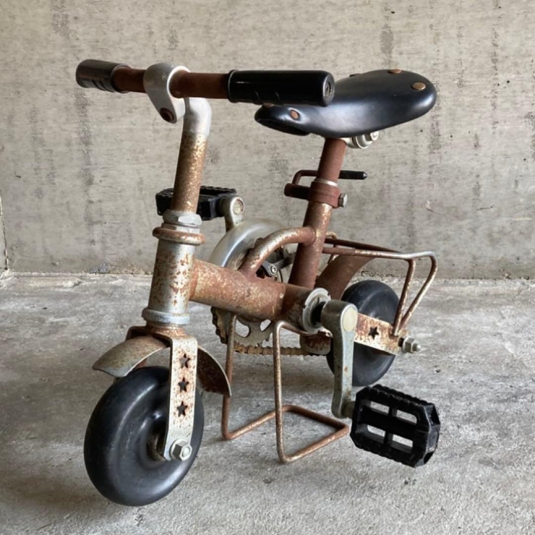 NENG HAO 豆チャリ ミニ自転車 台付き サイクル 置物 シャビー レトロ