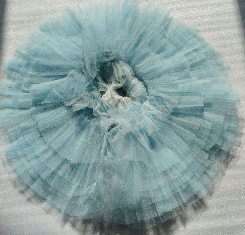 バレエ　水色レースチュチュ　小学校2~3年生　訳ありボン28cm　5着まとめ